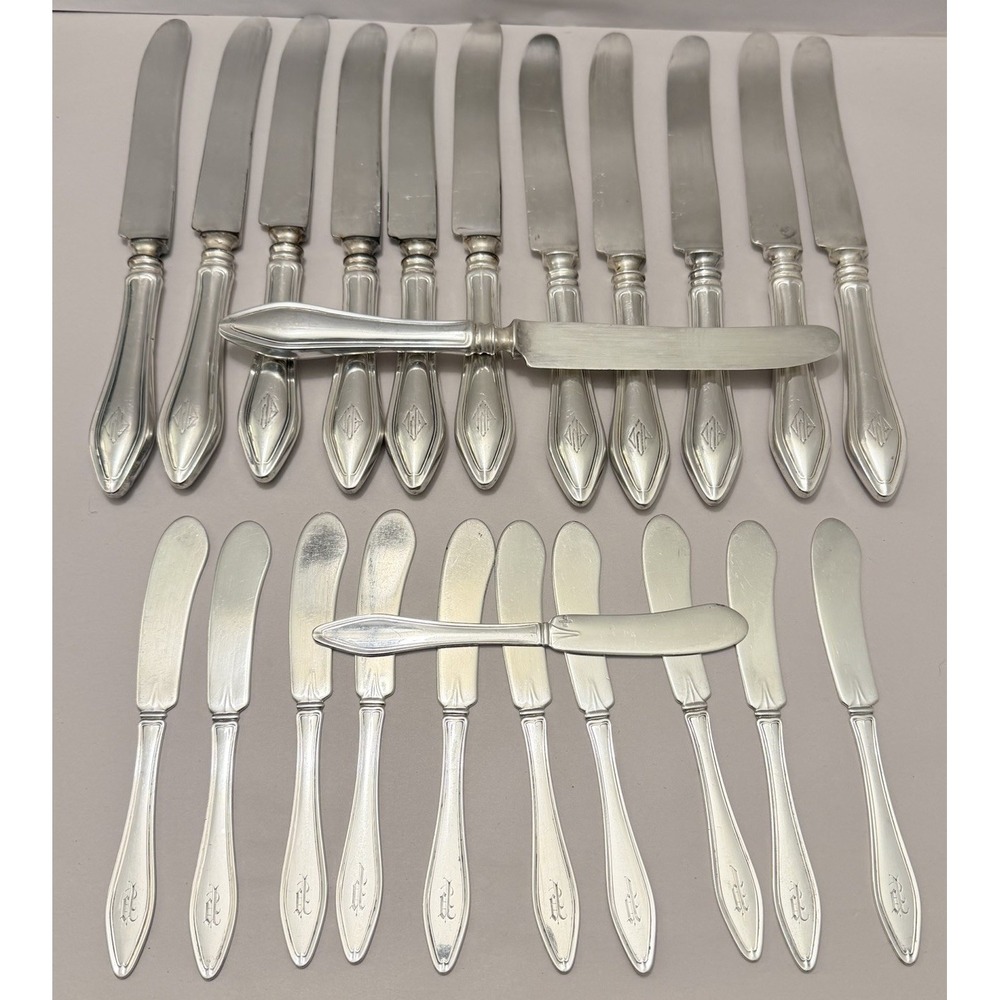 Antique Bigelow Kennard Sterling Silver 925 Flatware LOT Regency Boston US Retro